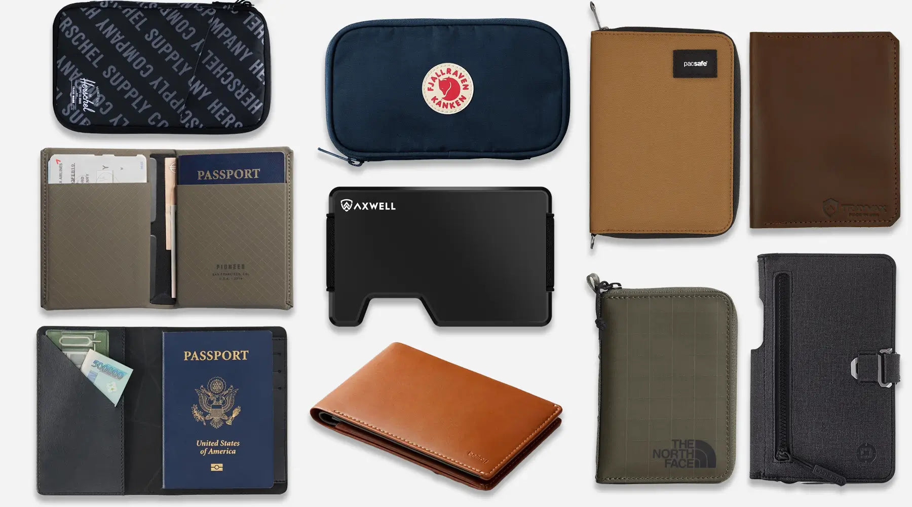 Ultra-thin Leather Passport Holder Travel Cover Case Passport Bag