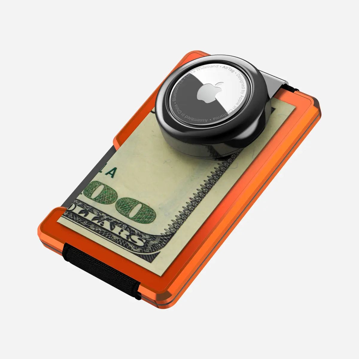 AirTag Money Clip Wallet - Blaze Orange