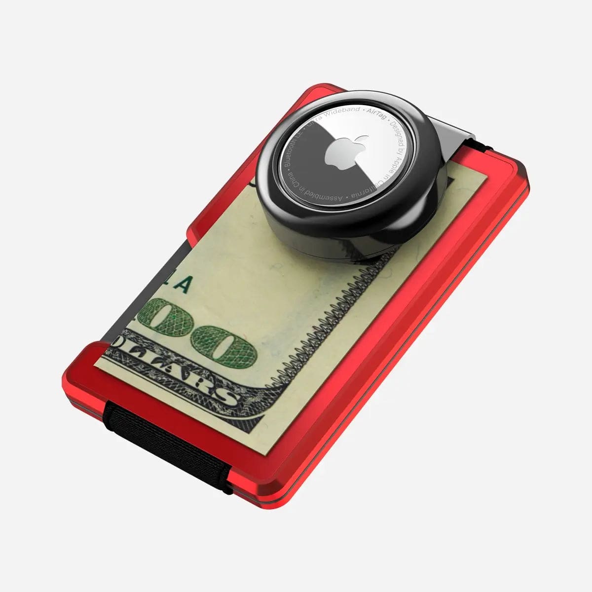 AirTag Money Clip Wallet - Torch Red