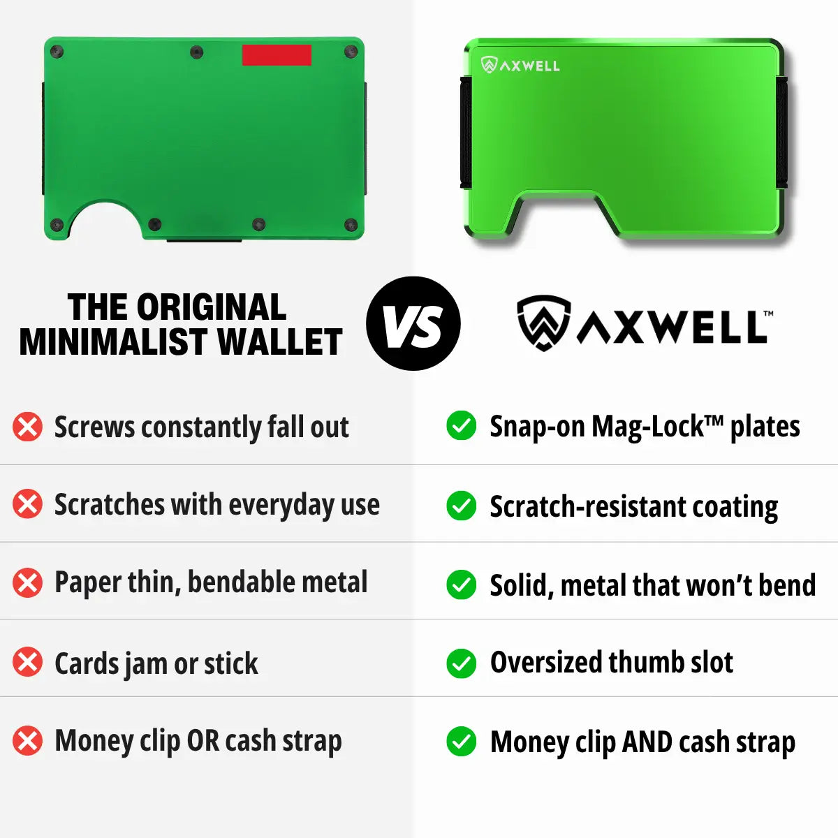 Axwell Wallet - Alien Green