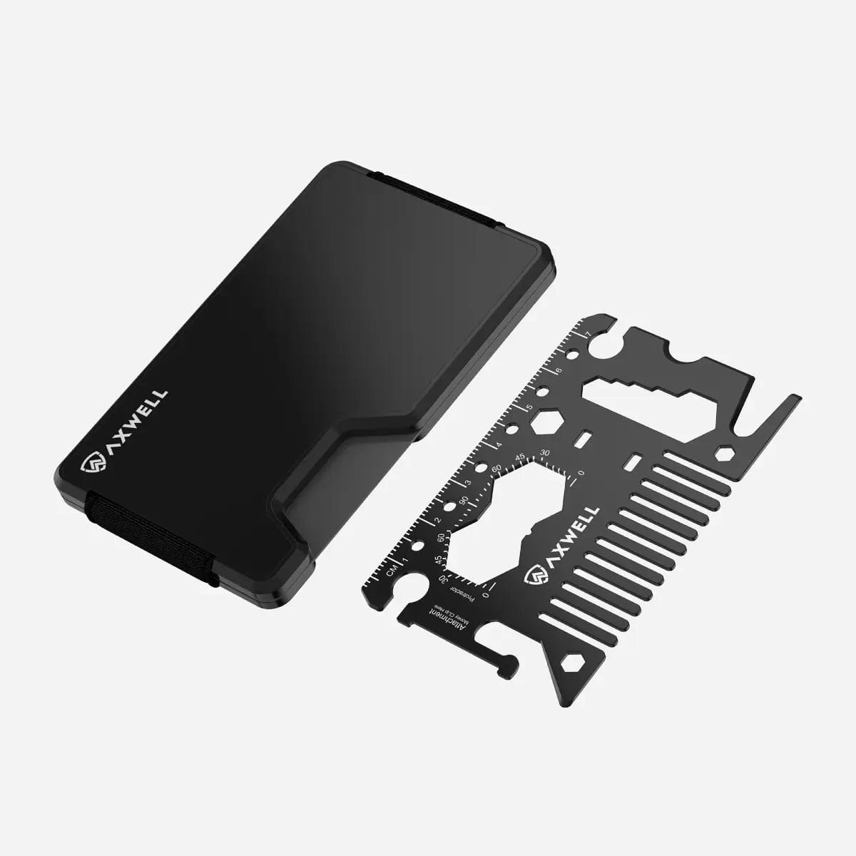 Wallet with Multitool Card - Jet Black - Axwell Wallet