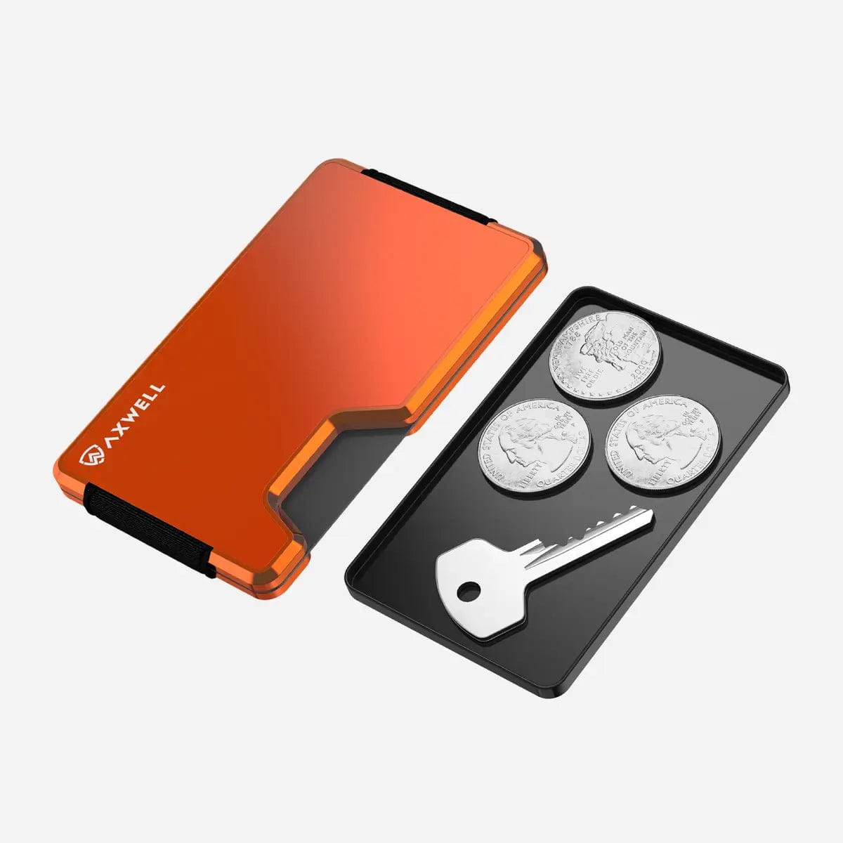 Metal Wallet - Blaze Orange - Aluminum - Axwell Wallet