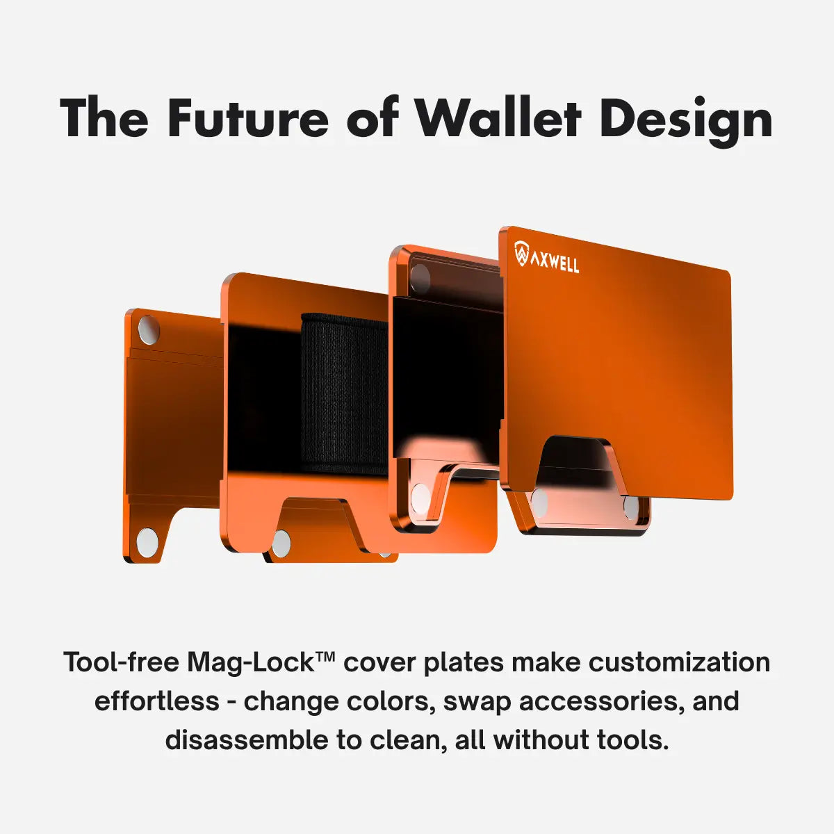 AirTag Money Clip Wallet - Blaze Orange