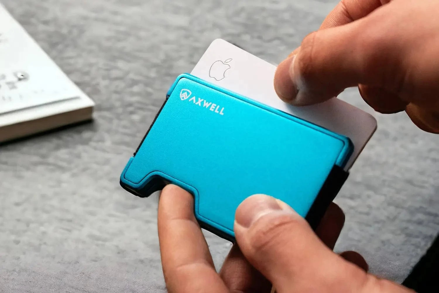AX Well bolt blue wallet