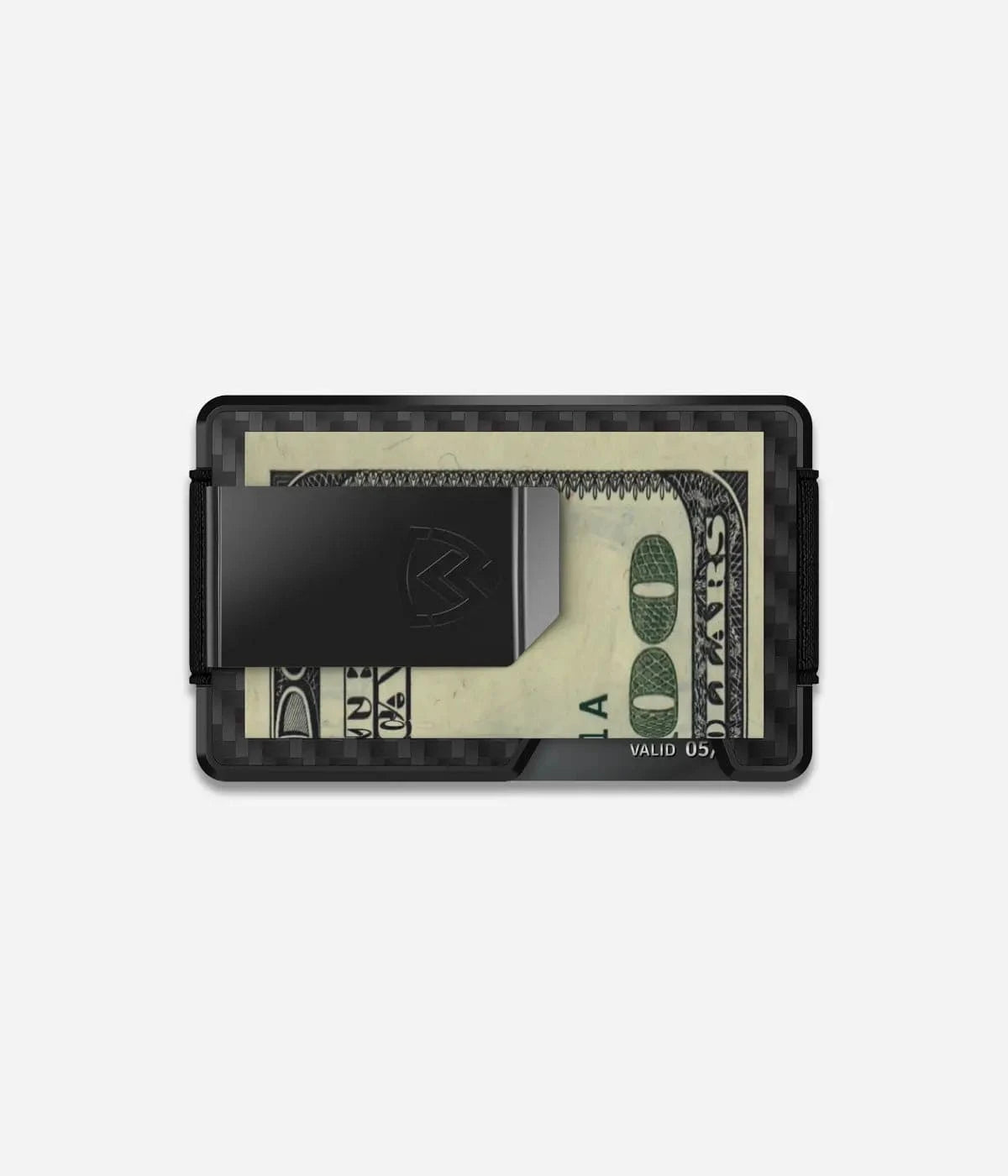 Jet black carbon fiber wallet image