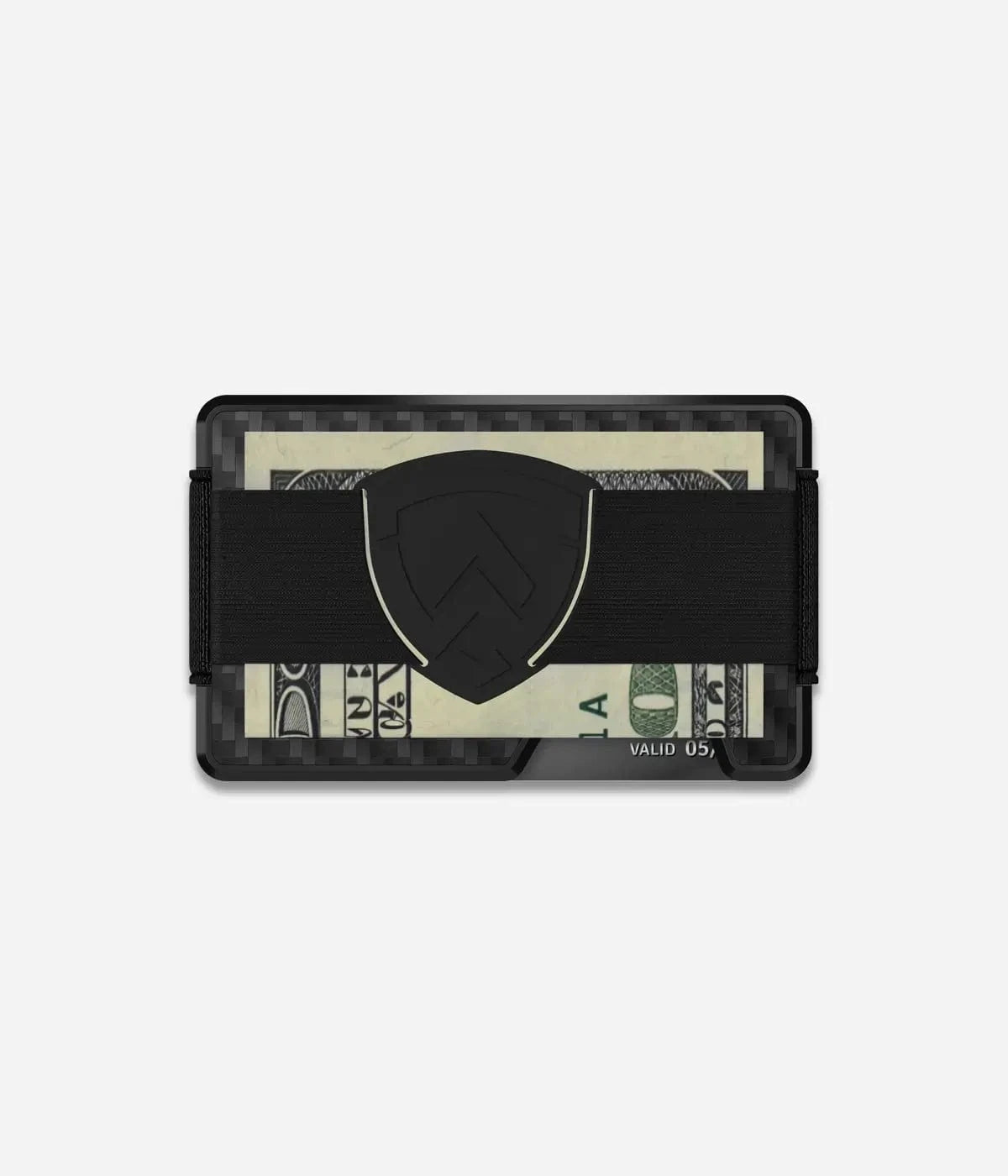 Jet black carbon fiber wallet image