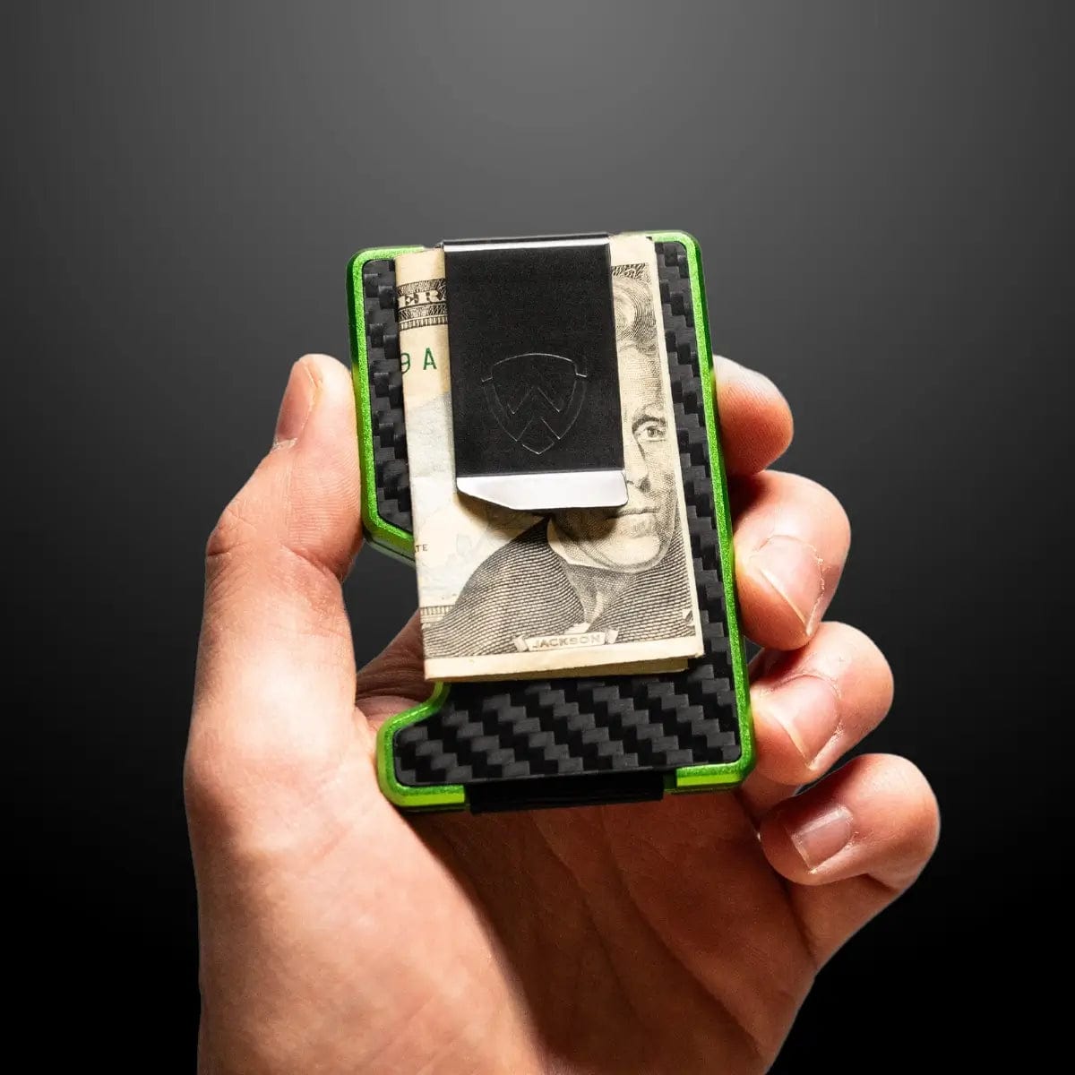 Axwell Wallet - Alien Green Carbon Fiber Wallets & Money Clips Axwell
