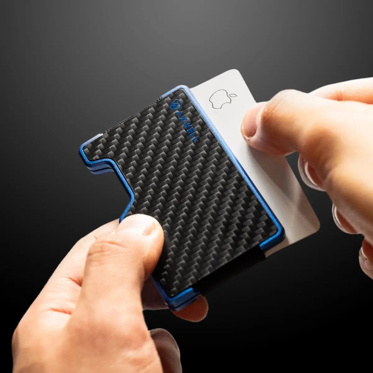Axwell Wallet - Hyper Blue Carbon Fiber Wallets & Money Clips Axwell