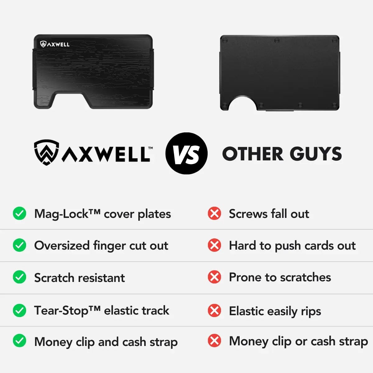 Axwell Wallet - Black Damascus Wallets & Money Clips Axwell