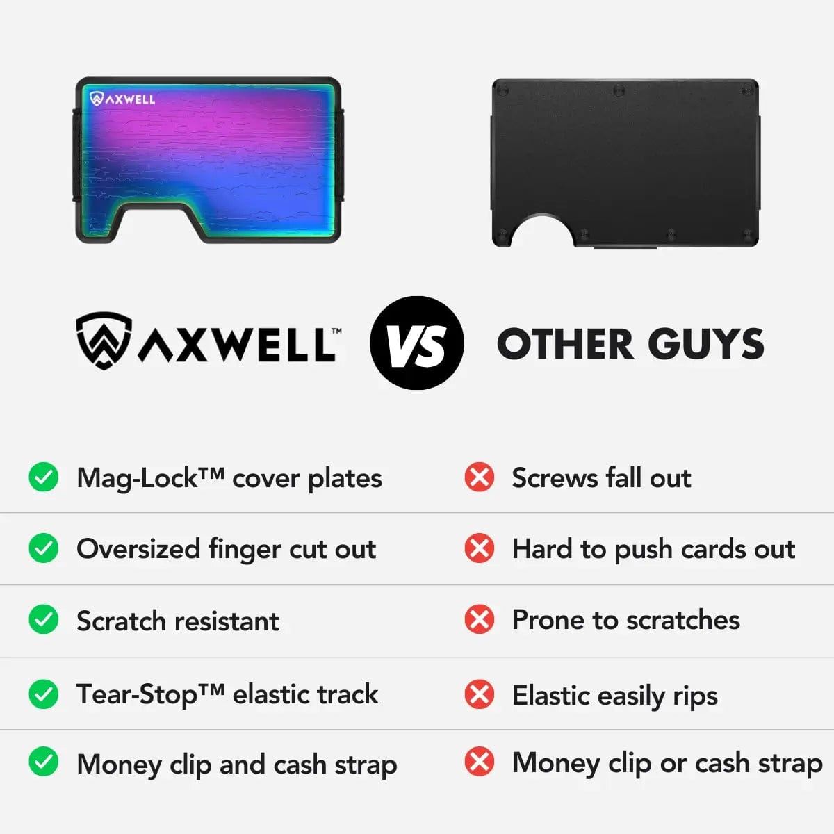 Axwell Wallet - Nebula Damascus Wallets & Money Clips Axwell