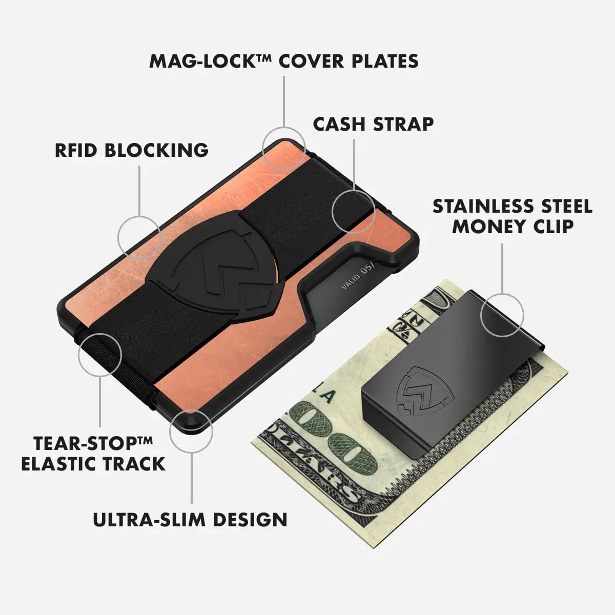 Wallet with Key Organizer - Copper