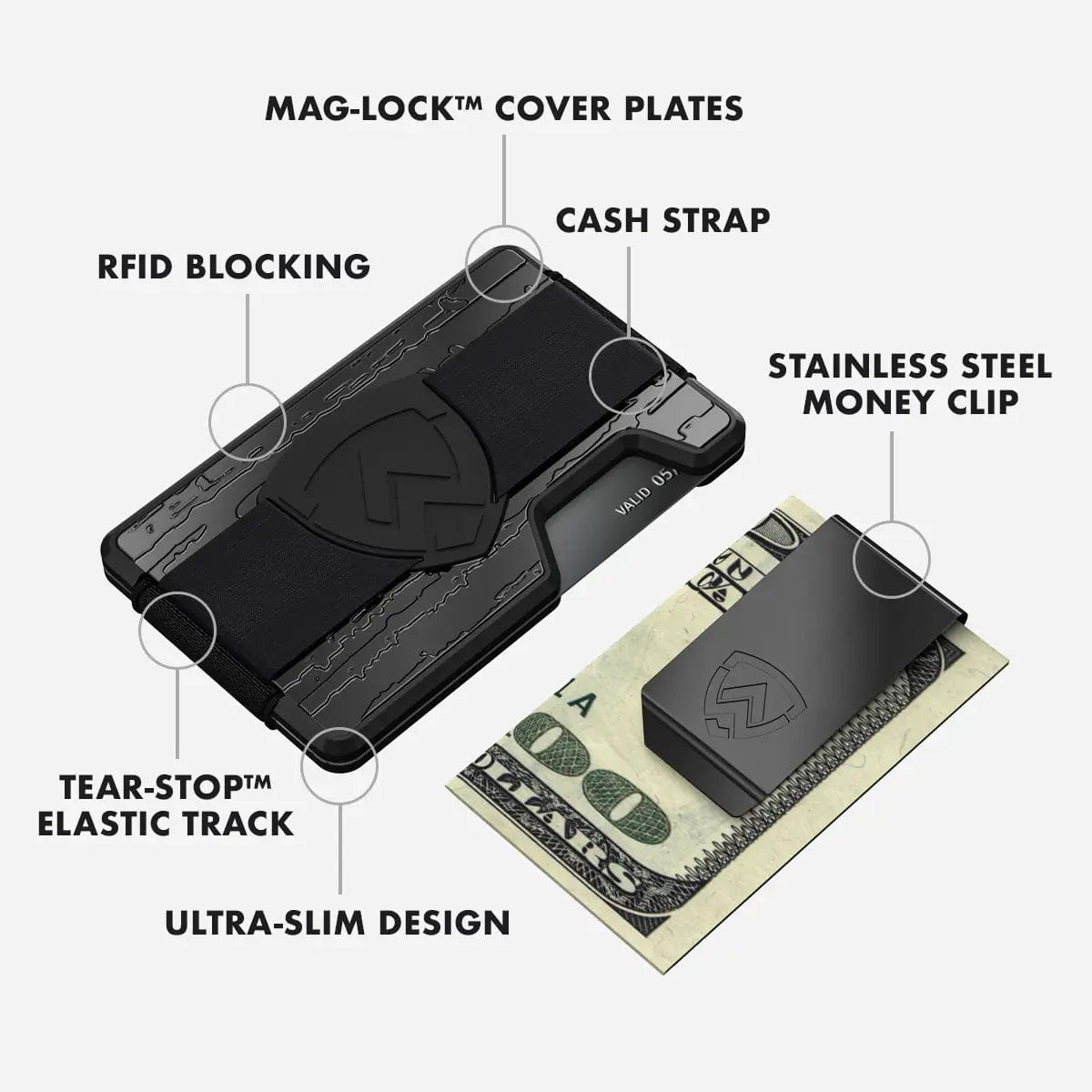 Axwell Wallet - Black Damascus Wallets & Money Clips Axwell