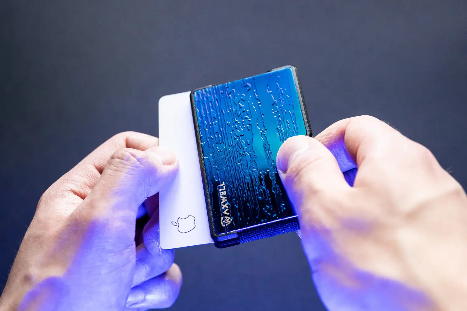 Damascus Cobalt Wallet Lifestyle