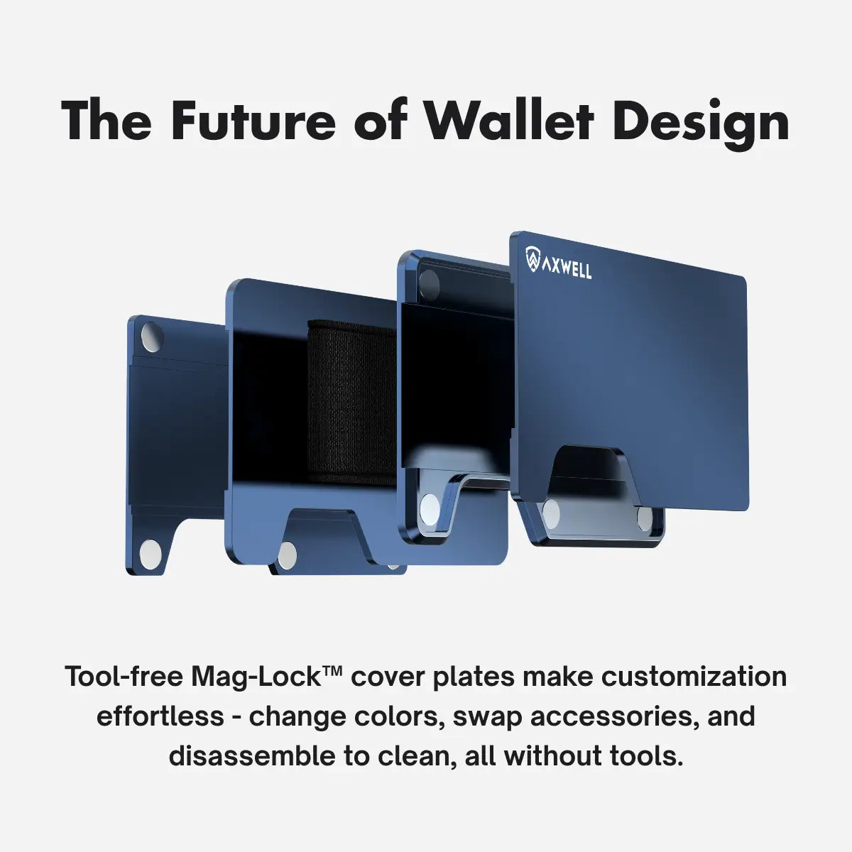 AirTag Money Clip Wallet - Navy Blue