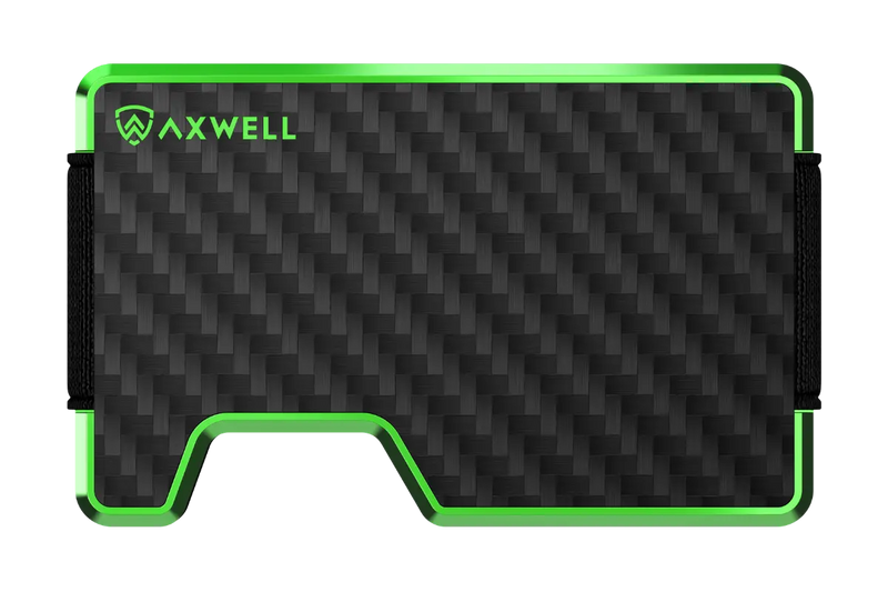 Axwell Wallet Alien Green aluminum, front view
