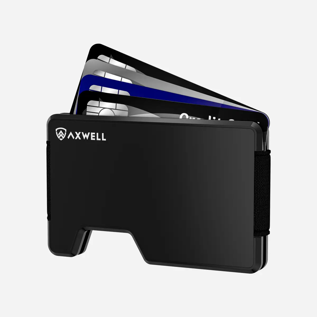 Axwell Jet Black AirTag Wallet