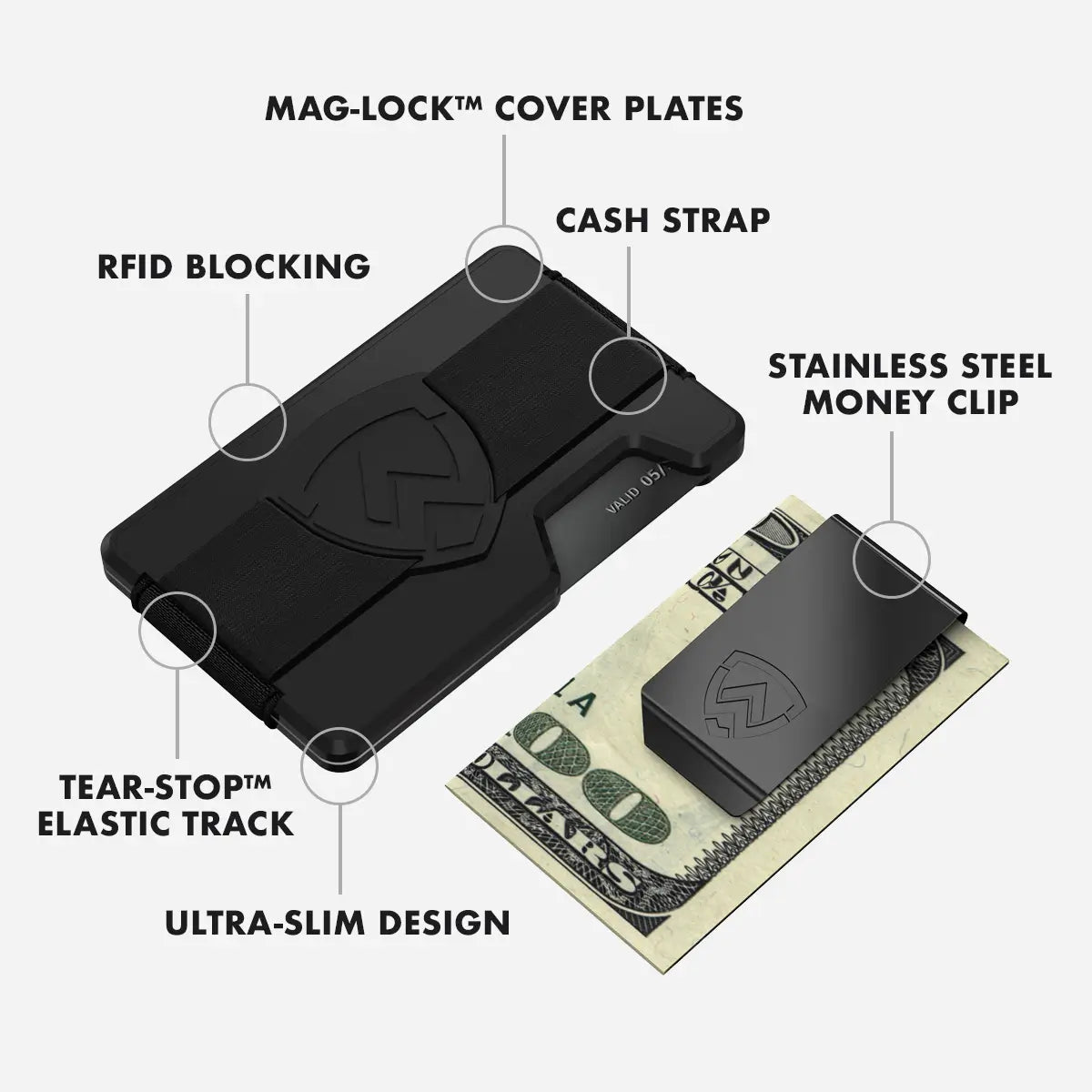 Wallet with Key Holder - Jet Black