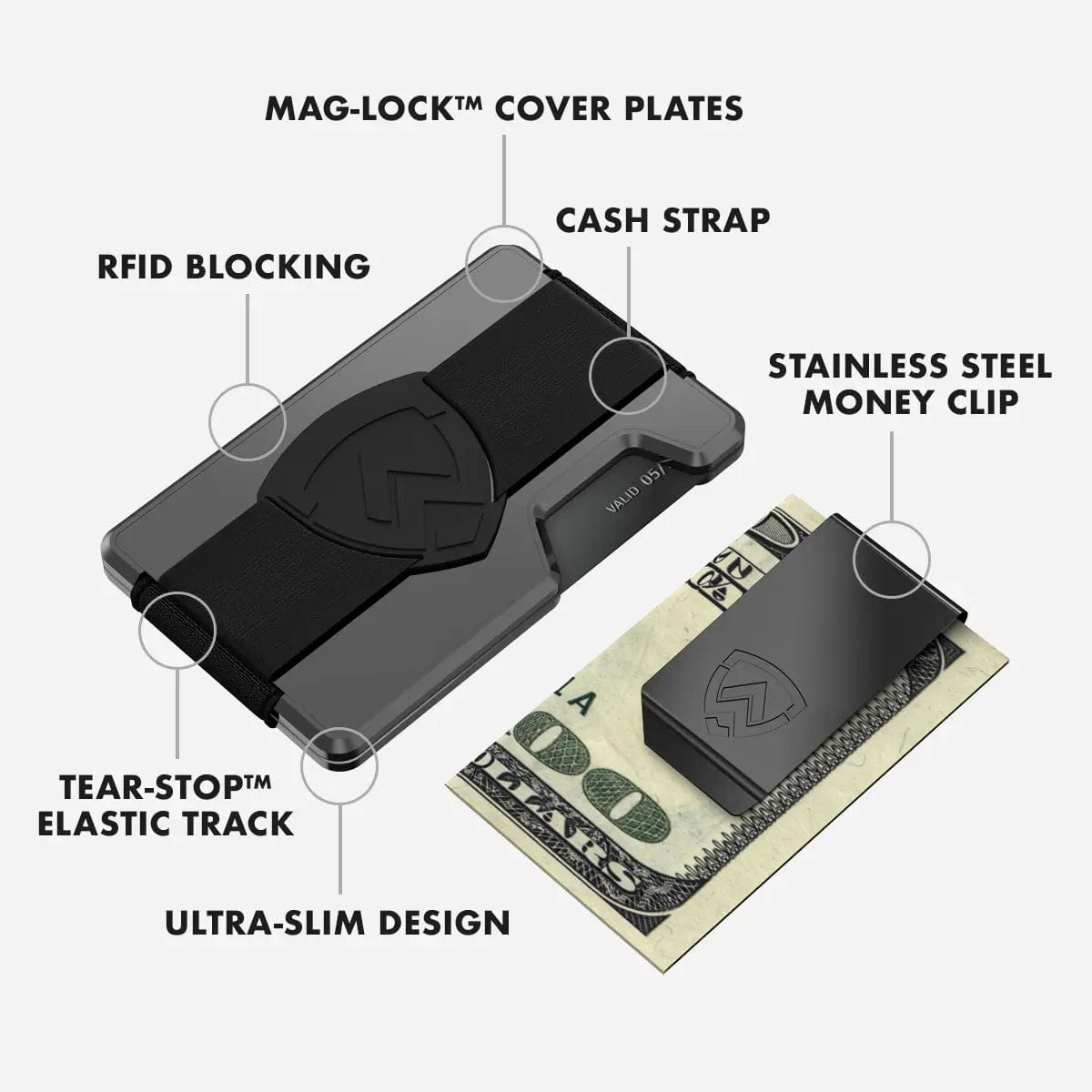 AirTag Money Clip Wallet - Gunmetal Gray