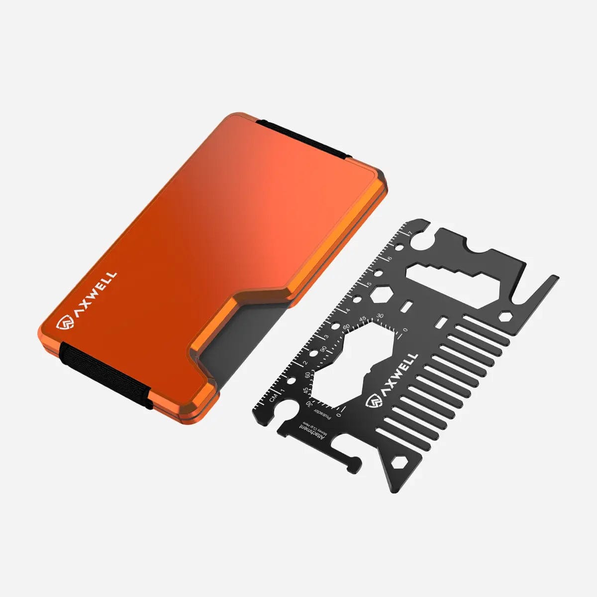 Wallet with Multitool Card - Blaze Orange - Axwell Wallet