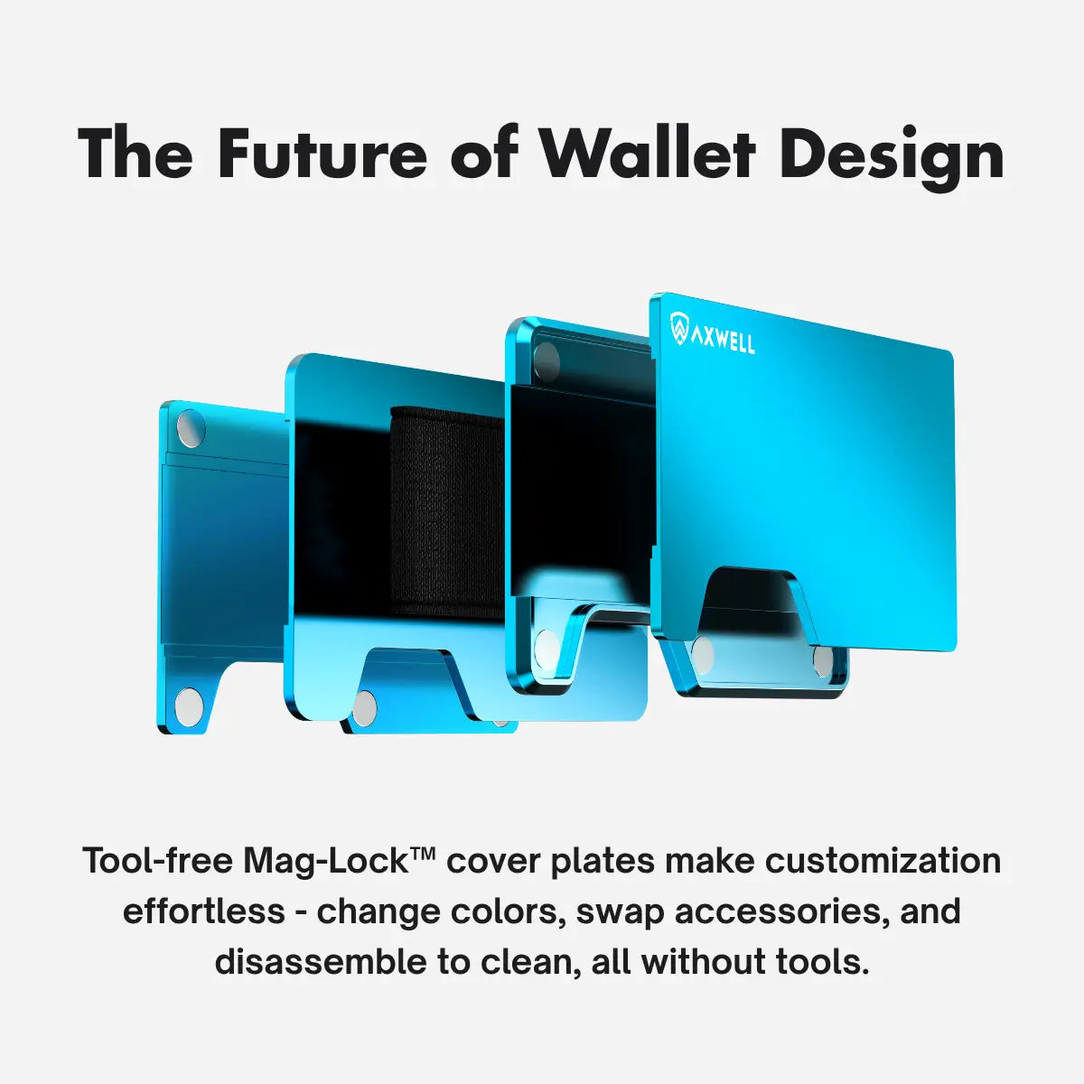 AirTag Money Clip Wallet - Bolt Blue