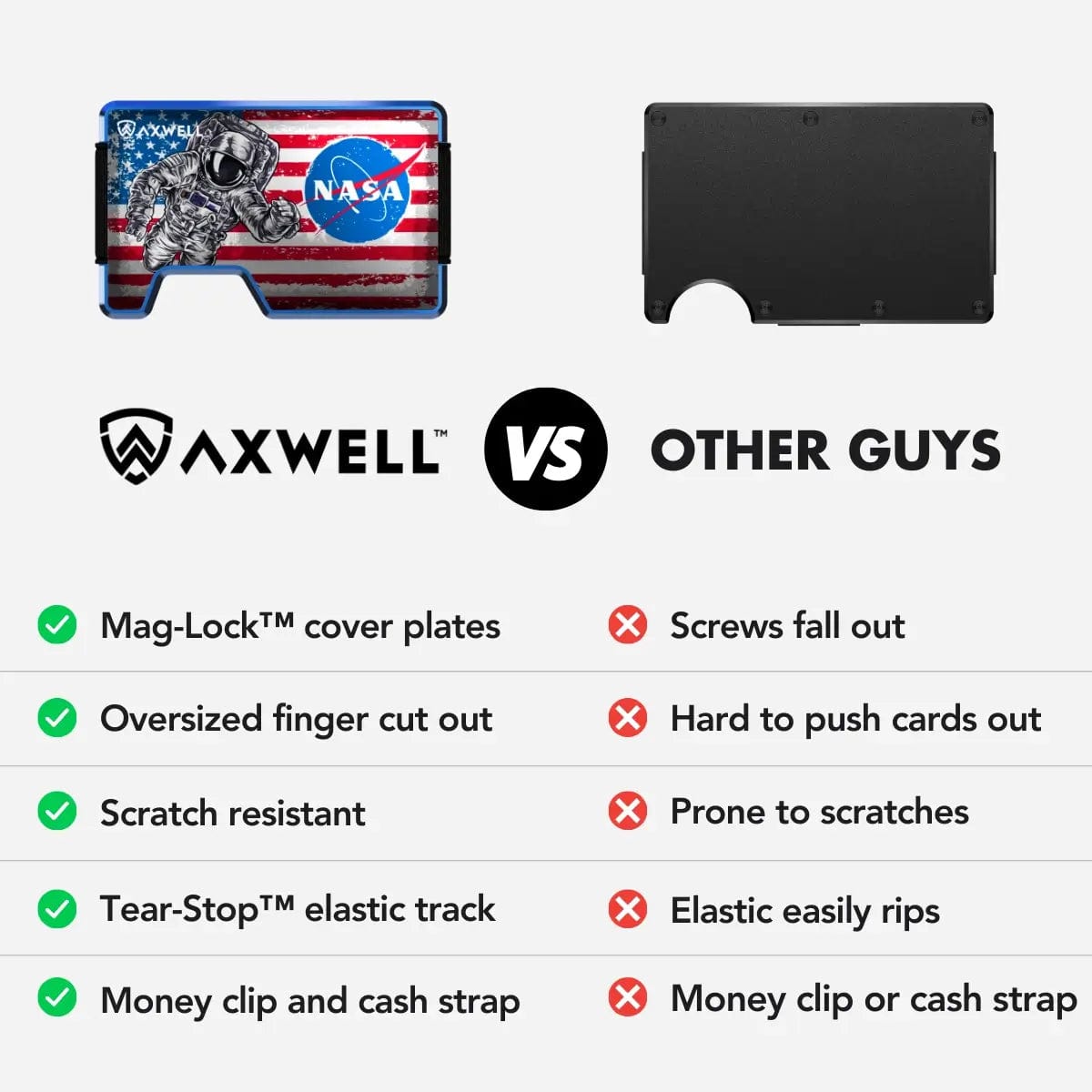 Axwell Wallet - NASA Aluminum Wallets & Money Clips Axwell