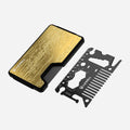 Wallet Multitool Bundle - Damascus Gold