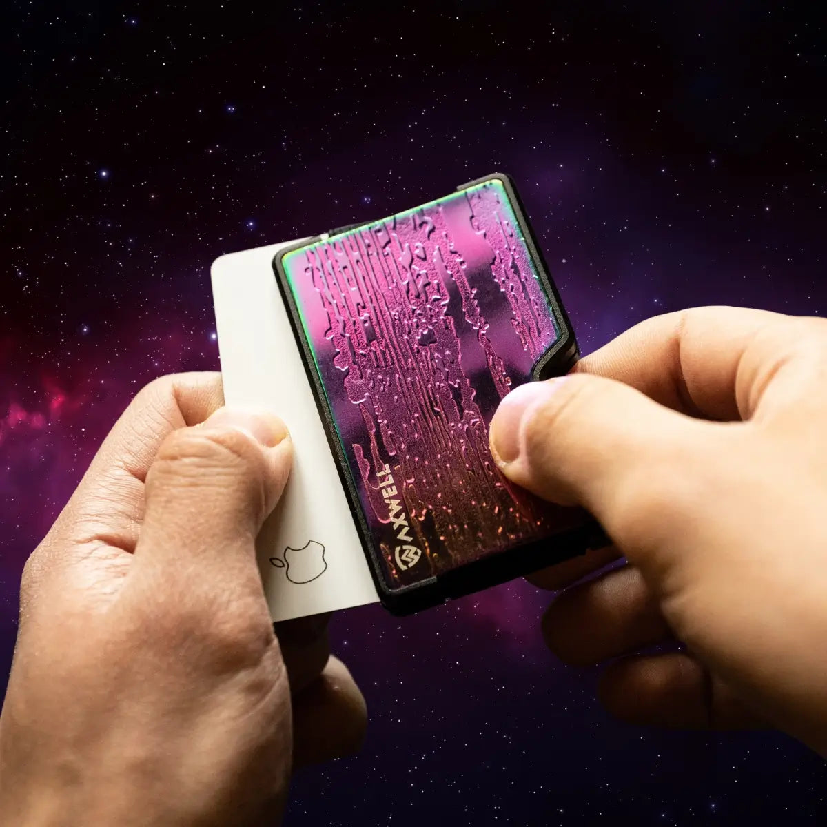 Wallet with Key Holder - Damascus Nebula