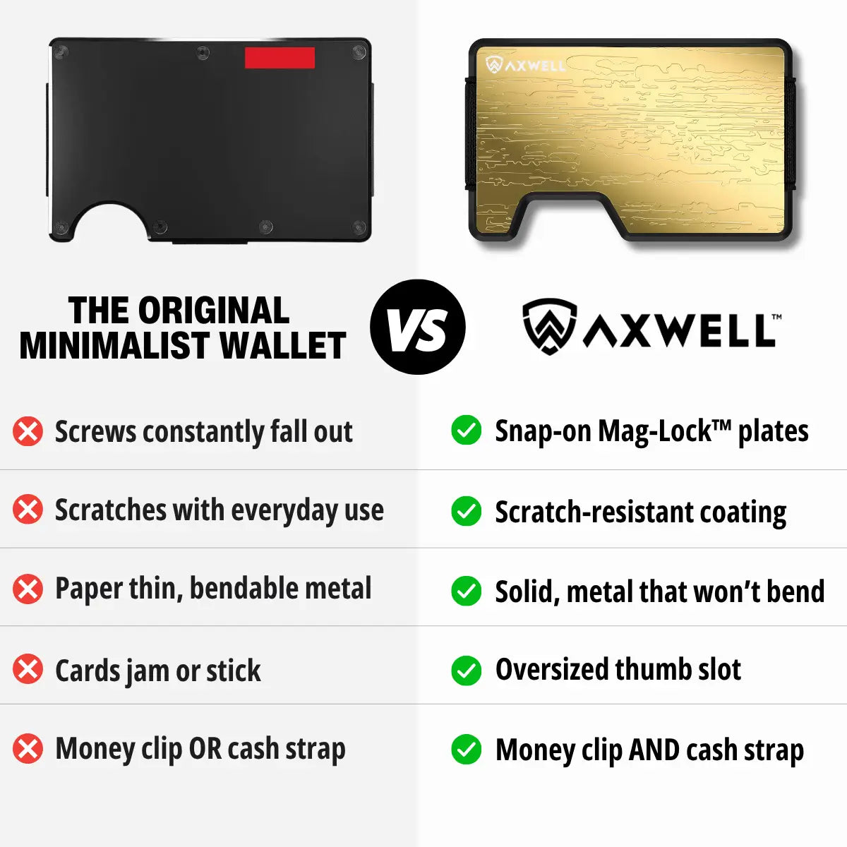 Axwell Wallet - Gold Damascus