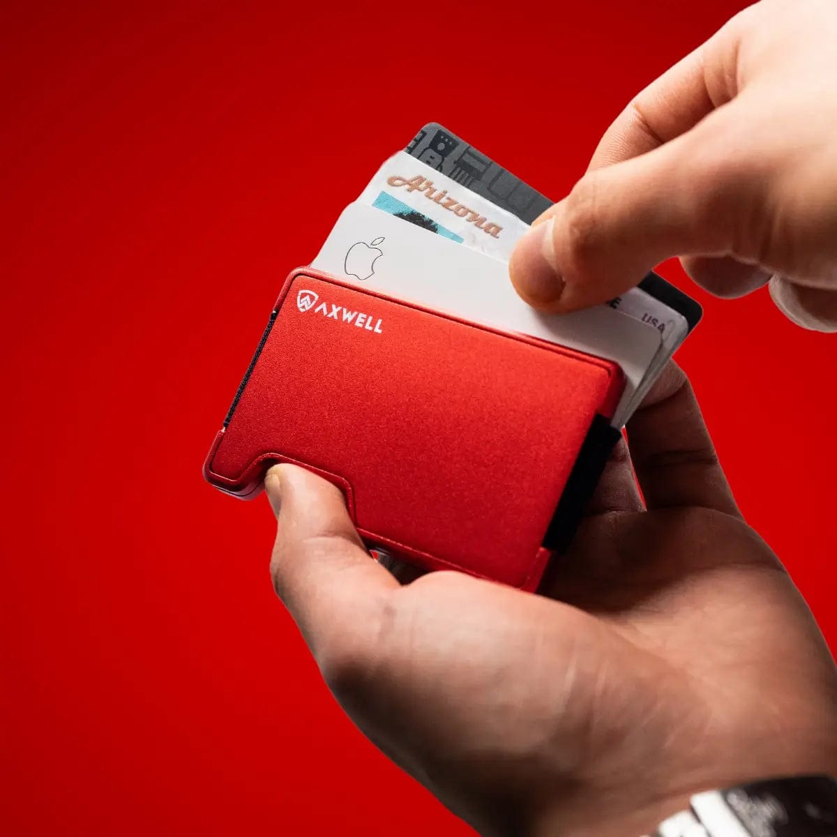 Metal Wallet - Torch Red - Aluminum - Axwell Wallet